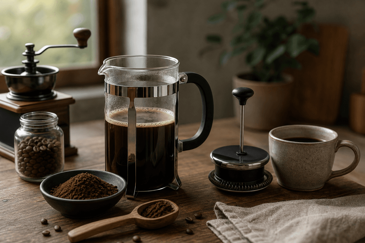 Cafetière à piston : méthode, mouture et dosages justes