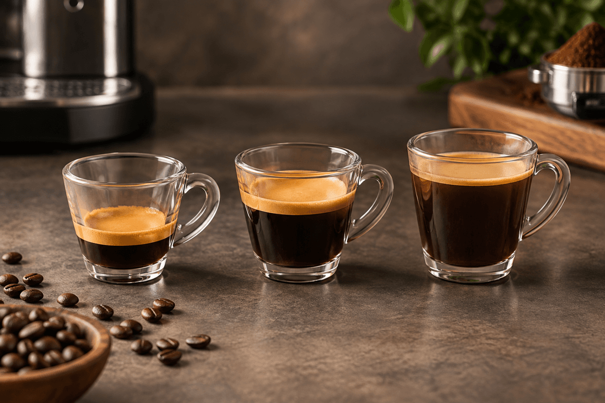 Ristretto, expresso, lungo : comprendre et régler les ratios